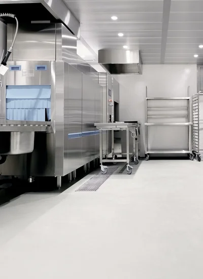 Epoxy flooring in restaurant